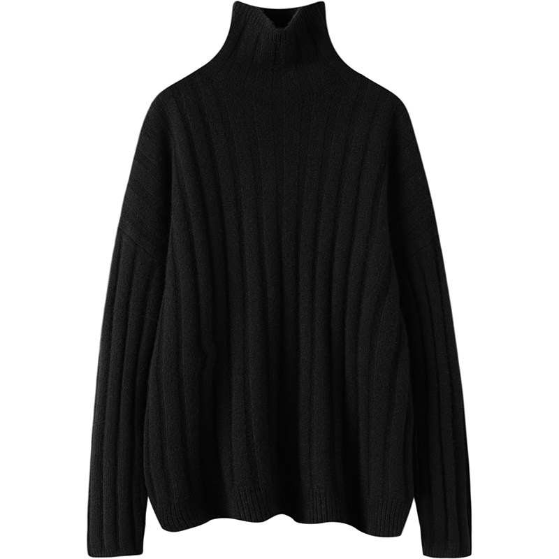 男女黑色粗坑条重磅山羊绒粗棒针织加厚短高领毛衣衫,淘宝优惠券,粉丝福利购,淘宝优惠卷