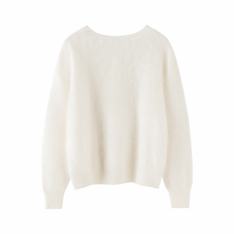 柔情似水~12针岛精皮草拉绒圆领针织100%纯羊绒衫女套头打底,淘宝优惠券,粉丝福利购,淘宝优惠卷