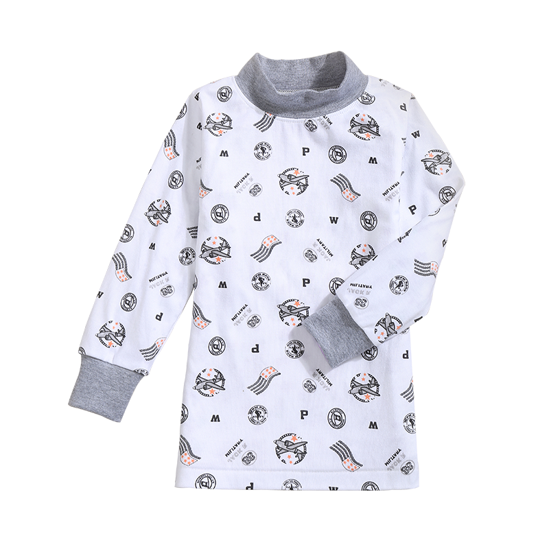 儿童保暖内衣纯棉秋衣男童女童单衣打底单件长