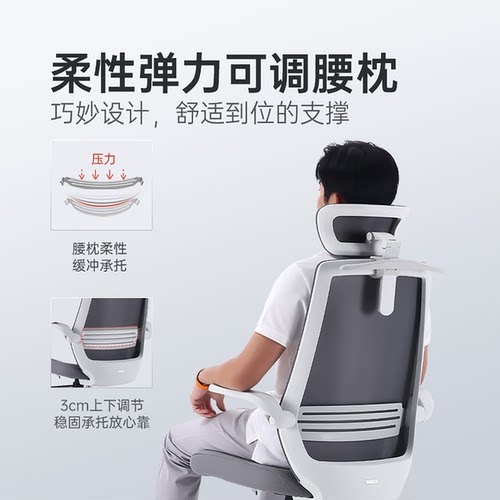 西昊M76电脑椅家用椅子学习椅舒适久坐办公椅座椅书桌人体工学椅 - 图2