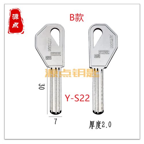 适用三星指纹锁 钥匙坯 分AB两款 S21 S22 源点钥匙 - 图1