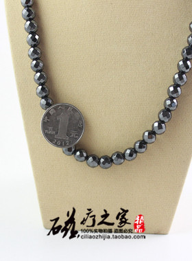 圆珠棱面磁石保健男女款情侣项饰