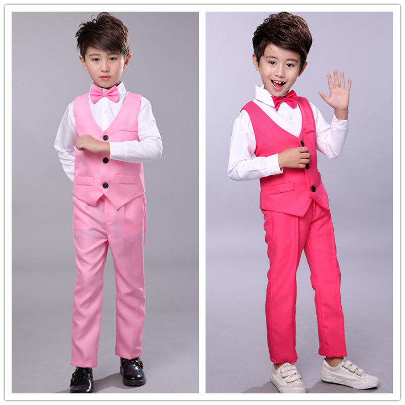 儿童西装套装男童礼服小主持人演出服花童韩版婚礼马甲三件套冬季,淘宝优惠券,粉丝福利购,淘宝优惠卷