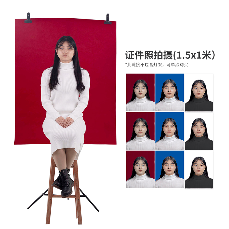 背景布摄影布吸光黑色拍摄产品证件照抖音直播短视频不反光厚绒布