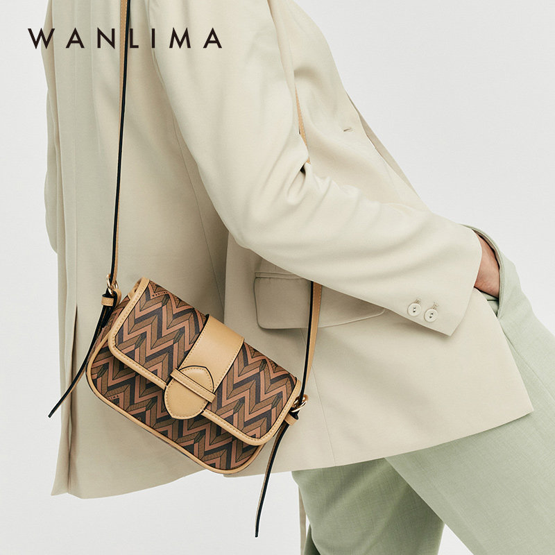 1960系列万里马新品老花复古斜挎包 万里马女士包袋