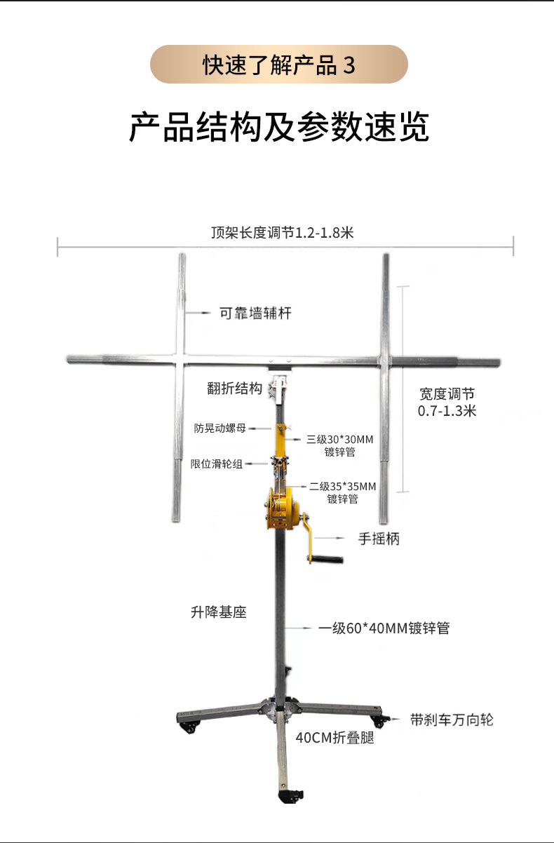 林度®牌硅钙水泥埃特板重板专用升降支架木工吊顶举板升降机神器 - 图2