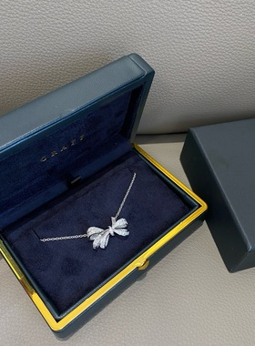 【高品质】蝴蝶结满钻高级感项链女气质百搭蝴蝶结小众高级项链