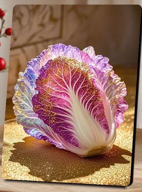 七彩白菜招百财出租房装饰画摆件