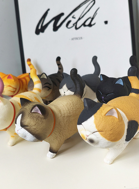 小猫咪呆萌公仔手办桌面摆件礼物