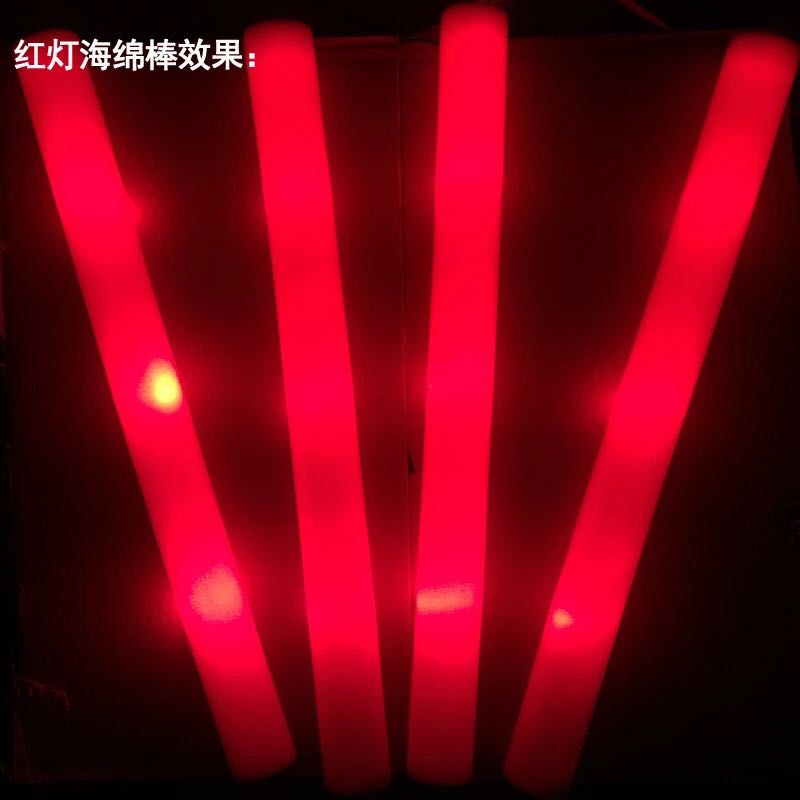 厂家直销七彩海绵发光棒泡沫棒演唱会定制大号荧光棒闪光棒印logo - 图1