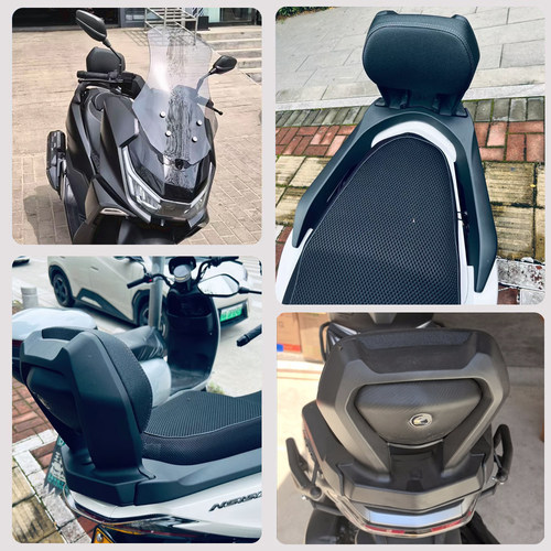 适用本田NS150GX改装铝合金扶手后靠背乘客舒适皮革腰靠无损安装 - 图1