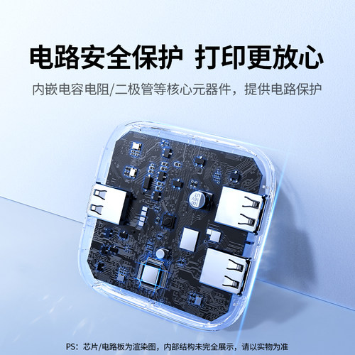绿联打印机共享器网络转接头键盘鼠标数据线连接两台电脑分接切换二进一出共用转换一分二双usb分线器一拖二 - 图2
