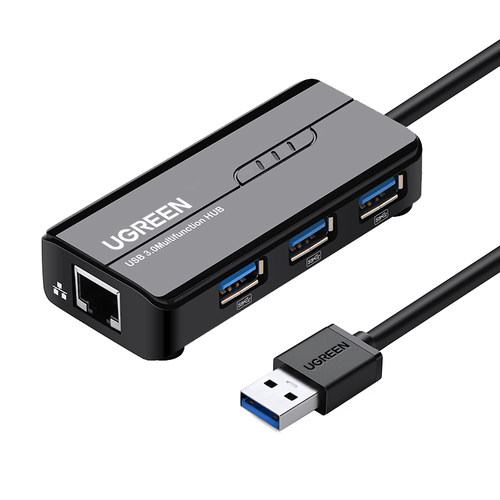 绿联网线转接口转换器usb3.0千兆宽带转rj45有线网卡拓展坞接头台式机电脑网络转接适用于笔记本OTG手机平板-图0