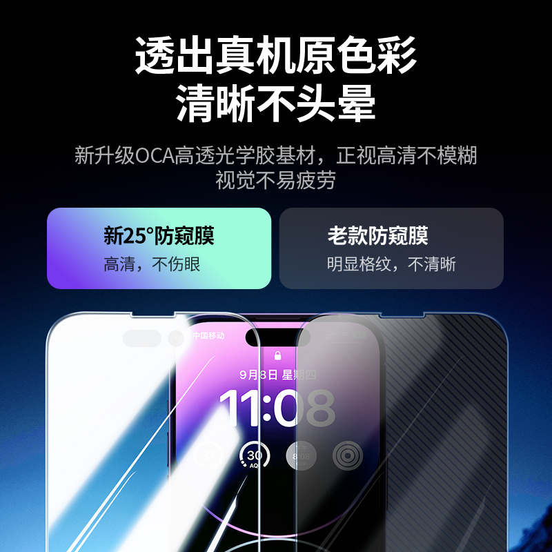 绿联适用苹果13防窥膜iPhone13pro防窥钢化膜12防偷窥膜11手机膜13promax贴膜12pro防窥屏xr全屏mini保护x/xs