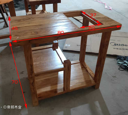 老榆木原生态原木实木家具纯实木小茶几茶桌小茶桌简约现代茶台 - 图0