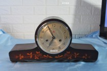 Three-five-cards 555 All-copper Machinery Process Block Manual Scalding Craft Mechanical Seat Clock 1982 Shanghai Production