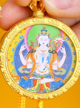 藏式唐卡汽车内饰品挂饰唐卡吊坠