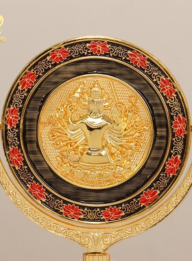 彩绘鎏金居家宝镜准提镜