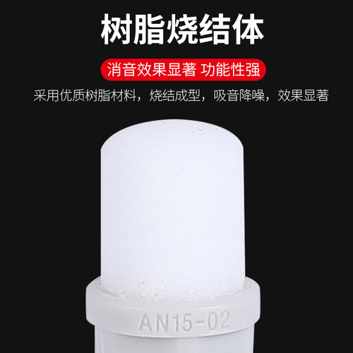 SMC型AN消音器10-01/20-02塑料30-03气动C06C08C10C12树脂消声器 - 图1
