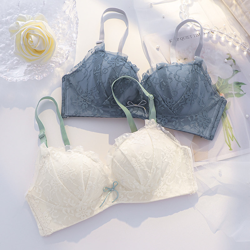 少女夏季小胸聚拢无钢圈防下垂胸罩 嫦香诗文胸