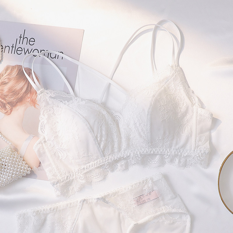 白色薄款无钢圈大胸显小防下垂文胸 嫦香诗文胸
