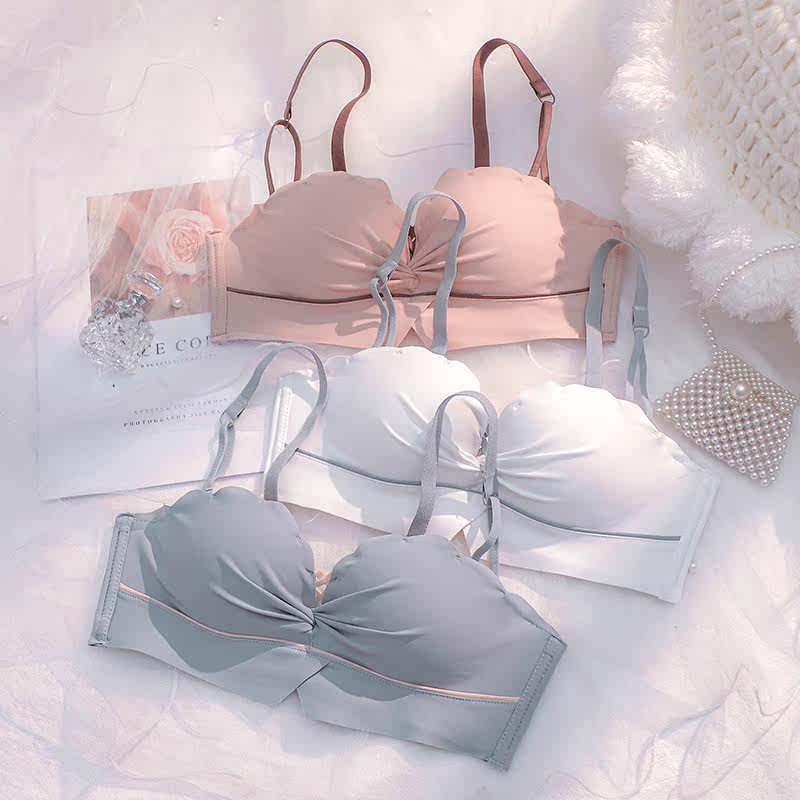 女小胸bra少女日系套装上托文胸 嫦香诗文胸