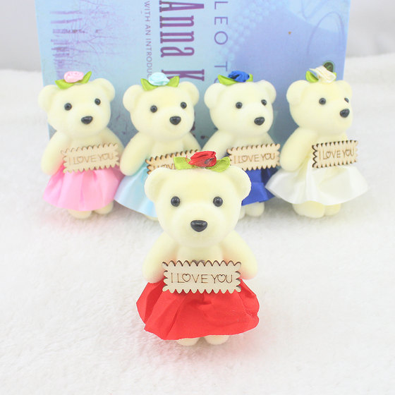 Flower packaging Christmas foam bear bouquet bear doll