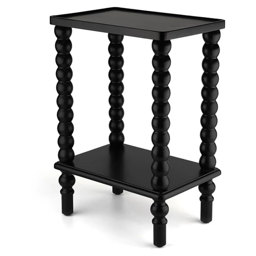 Черный диван из натурального дерева для кровати, колонки для отдыха, кофейный ящик для хранения