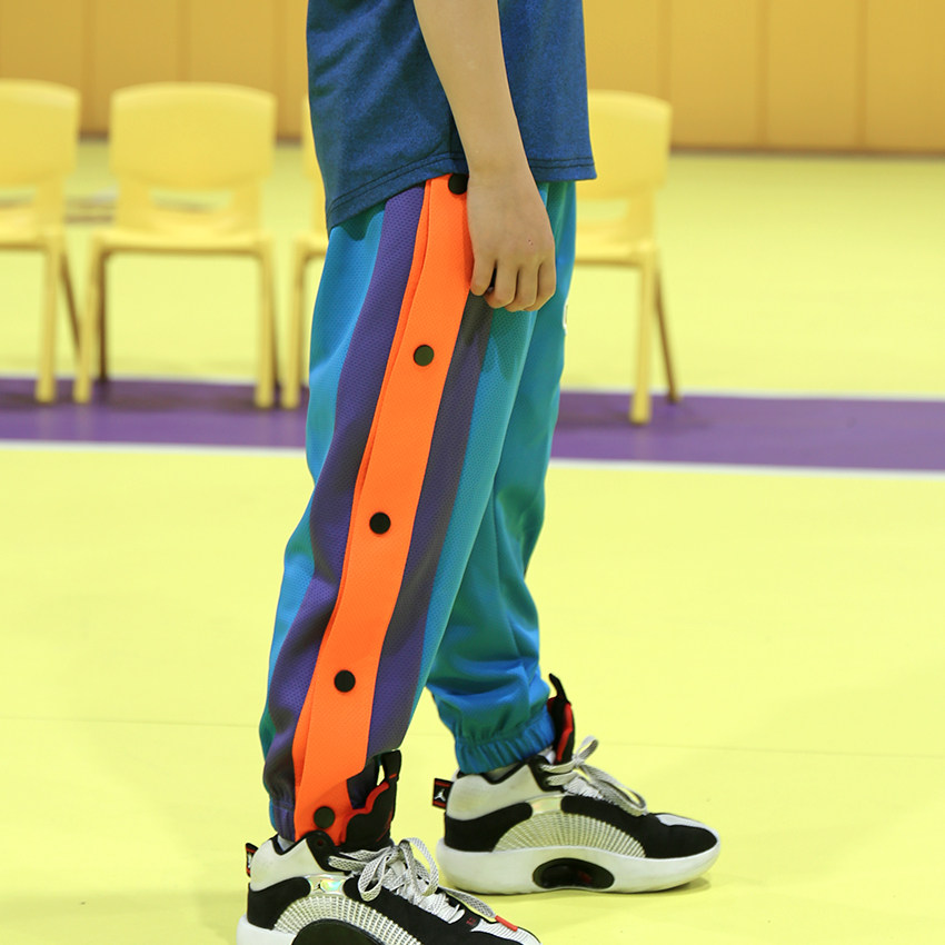 儿童篮球排扣裤训练出场全开秒脱扣裤束脚裤运动休闲长裤男女,淘宝优惠券,粉丝福利购,淘宝优惠卷