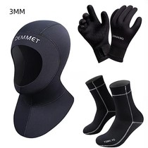 Diving Cap 3mm Chloroprene Warm Diving Gloves Long Silo Socks Professional Diving Swim Equipment Suit for men and women