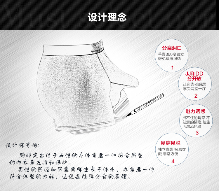 单条装性感男士平角裤大象鼻子个性U凸囊袋内裤莫代尔面料精品50S - 图1