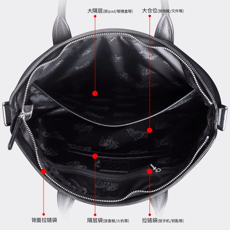 七匹狼公文包2026新款男士包包商务潮流手提包大容量时尚百搭男包