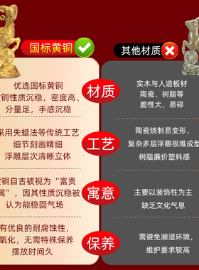 三羊开泰摆件纯黄铜招财客厅装饰