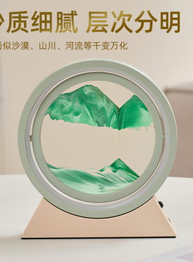3d立体流沙画摆件客厅夜灯装饰品