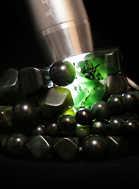 天御阁泰山玉手串泰山碧玉原石