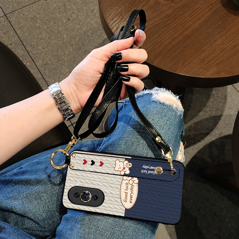 Aimak适用华为nova14Ultra手机壳nova12活力版保护套nova13pro外壳10SE皮质感6789腕带款11毛衣熊斜挎挂绳女 - 图1