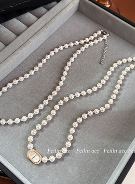 设计感小众猪鼻子珍珠项链