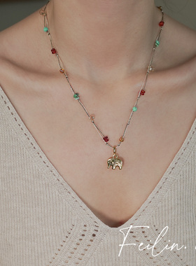 《跳跳糖果》大象串珠项链