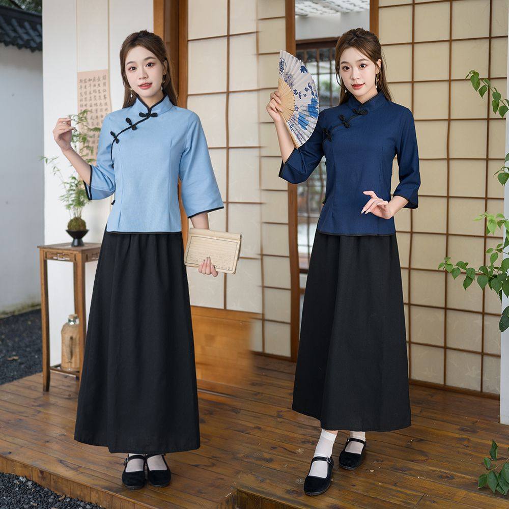 民国学生装五四青年装男女民国风女装中山装儿童舞台合唱表演服装,淘宝优惠券,粉丝福利购,淘宝优惠卷