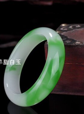 天然新疆和田玉手镯玉石镯子手链