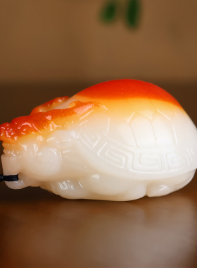 和田玉龙龟手把件籽料原石