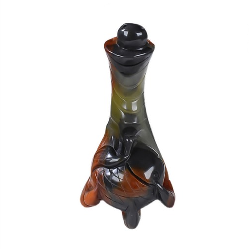 天然正品黄龙玉抓住机遇手把件精雕玉石挂件把玩件把件鹰爪鱼 - 图3