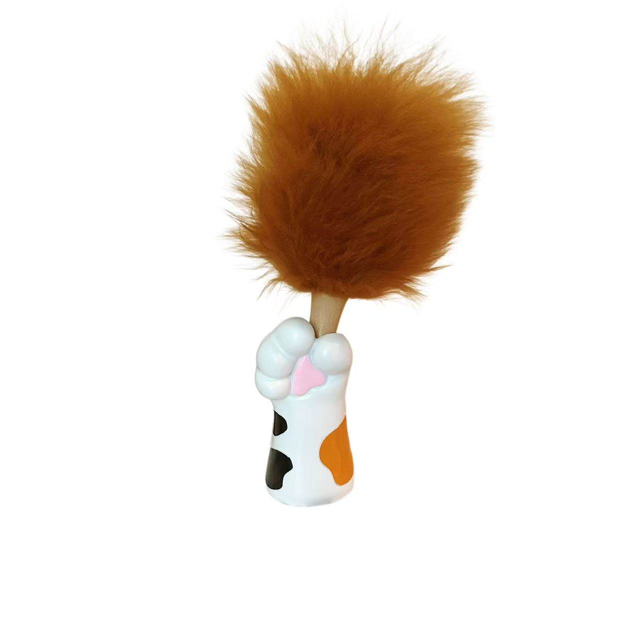 可爱猫爪收纳桶带掸子套装 高颜值桌面杂物收纳筒 创意家居摆件,淘宝优惠券,粉丝福利购,淘宝优惠卷