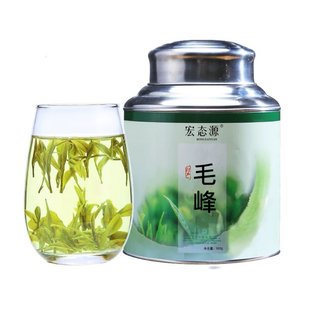 安徽黄山毛峰茶绿毛尖散装500g罐装