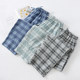ຊັກຜ້າຝ້າຍຝ້າຍຂອງຜູ້ຊາຍ plaid trousers ວ່າງແລະບາງ