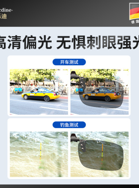 可上翻夹片墨镜可套近视镜男偏光