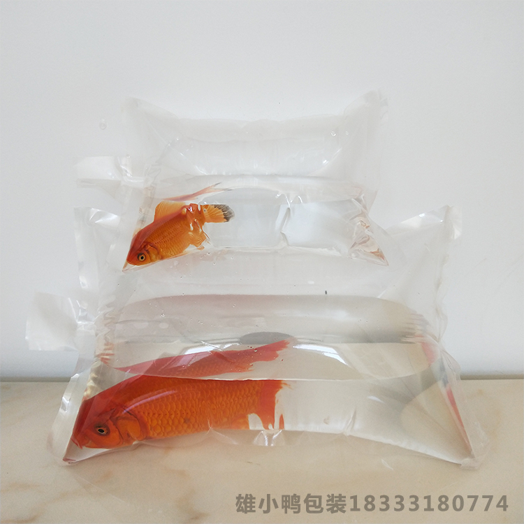 观赏鱼打包装加厚活体充氧气快递运输水族海鲜一次性透明塑料袋子 - 图2