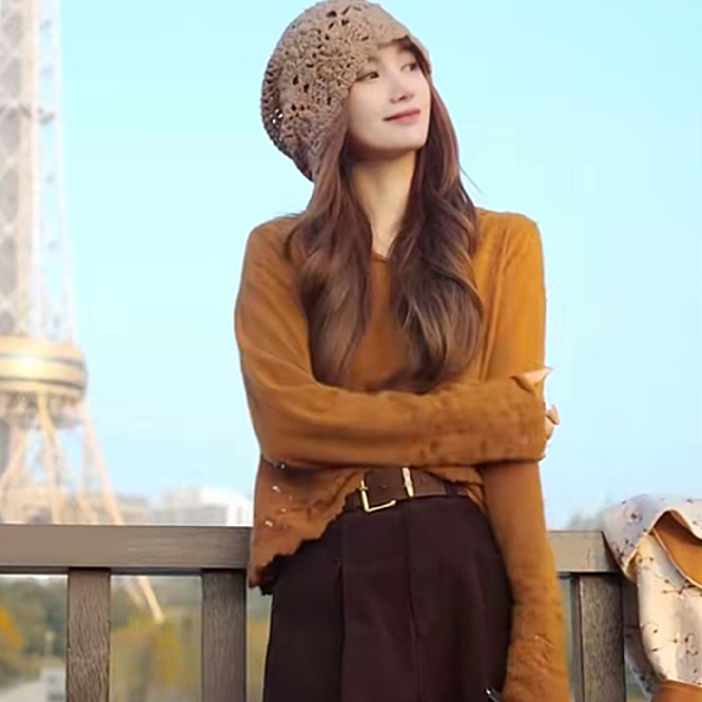 韩系绝美漂亮拼接蕾丝连帽针织衫女秋季百搭高腰显瘦休闲裤两件套,淘宝优惠券,粉丝福利购,淘宝优惠卷