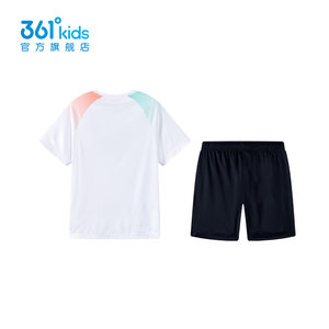 361度男童足球套装新品2024秋速干运动服中大童短袖短裤K52431401