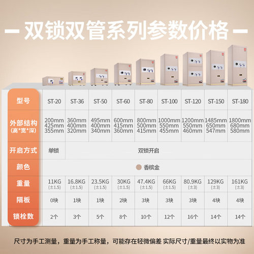 智安工双人双锁保险柜协同管理办公免电池免维护保管柜 - 图0